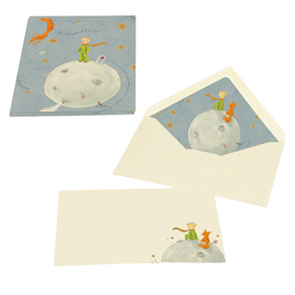 10 biglietti semplici c/busta 130x190mm linea piccolo principe kartos