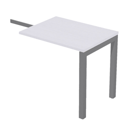 Allungo reversibile dx/sx easy plus - 80x60cm - bianco - gamba antracite - artexport