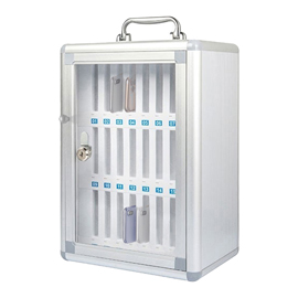 Armadietto portacellulare - 24 posti - 26 x 19 x 38,5 cm - grigio - iternet