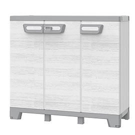 Armadio cab102b sequoia - 3 ante - 102 x 39 x 93,5 cm - plastica - grigio - terry