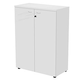 Armadio modulare - a 2 ante medio - 90 x 44 x 123 cm - bianco