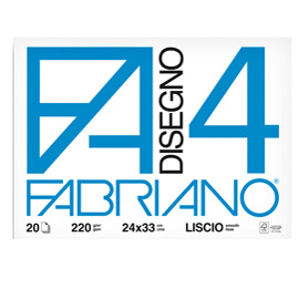 Album f4 - 24x33cm - 220gr - 20 fogli - liscio - fabriano