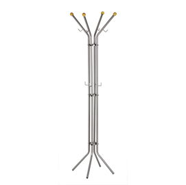 Appendiabiti - 4 pomelli - 180x52 cm - argento - alco