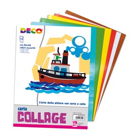 Album collage - 24x34cm - 12fg - carta lucida rasata - cwr