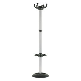 Appendiabiti jolly - 8 posti - 168x40 cm - con portaombrelli - nero/grigio - unisit