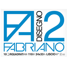 Album f2 - 24x33cm - 10 fogli - 110gr - liscio squadrato - punto metallo - fabriano