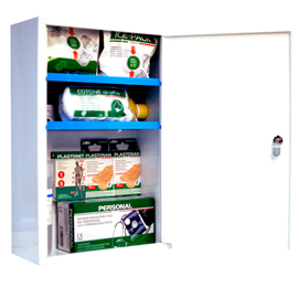 Armadietto di pronto soccorso 102/m - 46x30x14 cm - metallo - oltre 3 persone - bianco - pvs