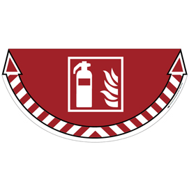 Adesivo segnalatore da terra take care - estintore - 70x35 cm - cep