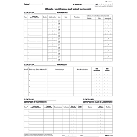 Allegato identificazione animali snap e9849 - 25 x 4cm - copie autoricaricanti - 29,7 x 21cm - edipro