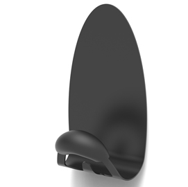 Appendiabiti magnetico - 8x7,5x11,5 cm -1 posto - nero - alba