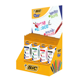 Astucci refill gelocity illusion - colori assortiti - bic - espositore da 30 astucci