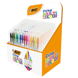 Astucci cristal multicolor - colori assortiti - bic - espositore 10 astucci