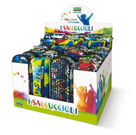 Astucci e sacchi i saccuccioli street art - formati assortiti - lebez - espositore 24 pezzi