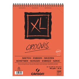 Album xl croquis - a4 - 90 gr - 60 fg - bianco - canson