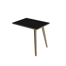 Allungo dx/sx per scrivanie woody - 60 x 80 x h 74,4 cm - rovere / nero venato - artexport