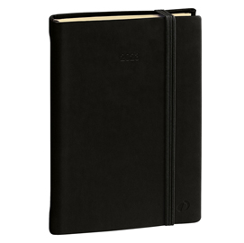 Agenda giornaliera daily pocket prestige silk 2023 - 8,5 x 13 cm - nero - quo vadis
