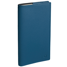 Agenda planing italnotes 2023 - spiralato - 8,8 x 17 cm - copertina soho - blu acciaio - quo vadis