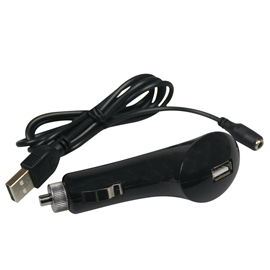 Alimentatore car charger x tablet con 3 adattori micro usb, jack 0.75, apple li