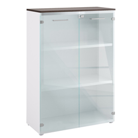 Armadio modulare filing - con ante in vetro - 90 x 41,6 x 128 cm - wenge' - linekit