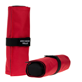 Astuccio roller 24 scomparti+astuccio zip rosso koh-i-noor