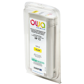 Armor - cartuccia ink compatibile per hp 72 - giallo - b45116ow -130 ml
