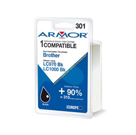 Armor - cartuccia per brother - nero - lc970/1000bk - 10ml