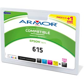 Armor - cartuccia per epson - c/m/y/2k - t0611 x 2 t0612 t0613 t0614 - conf. 5 cartucce