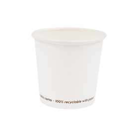 Bicchiere in carta - 75 ml - bianco - signor bio - conf. 50 pezzi