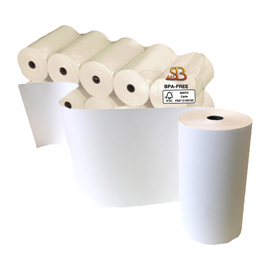 Blister 5 rotoli carta termica 55gr bpa free 110mm x 30mt (per calc./stamp.)