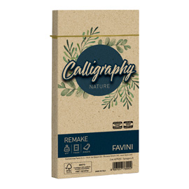 Busta calligraphy remake -  110 x 220 mm - 120 gr - spiaggia - favini - conf. 25 pezzi