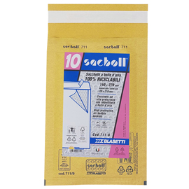 Busta imbottita sacboll - b (14 x 27 cm) - carta - avana - blasetti - conf. 10 pezzi