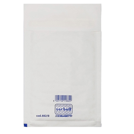Busta imbottita sacboll - a (14 x 27 cm) - carta - bianco - blasetti - conf. 10 pezzi