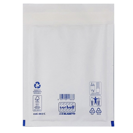 Busta imbottita sacboll - c (17 x 27 cm) - carta - bianco - blasetti - conf. 10 pezzi