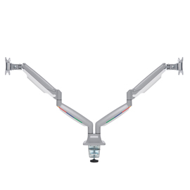 Braccio per monitor doppio one-touch smartfit - ad altezza regolabile - grigio - kensington