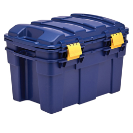 Baule multiuso bankers box - 39 x 59 x 33 cm - 40 l - pp - con coperchio - blu/giallo - fellowes
