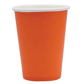 Bicchieri biodegradabili ecocolor - 250cc - arancione - big party - conf. 25 pezzi