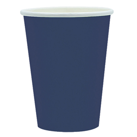 Bicchieri biodegradabili ecocolor - 250cc - blu notte - big party - conf. 25 pezzi