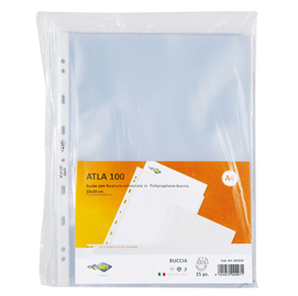 Buste forate atla - medium - buccia - 15x21 cm - trasparente - sei rota - conf. 25 pezzi