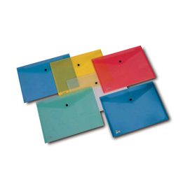 Busta con bottone pull - 21x29,7 cm - verde - king mec