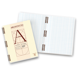 Blocco architetto - 22x29,7mm - 10mm - 40 fogli - 100gr - spiralato - pigna