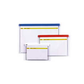 Busta a zip bag - 21x29,7 cm - a4 - banda colorata - rexel