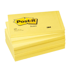 Blocco foglietti - giallo canary™ - 76 x 127mm - 100 fogli - post it®