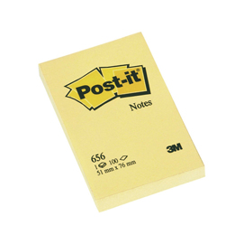 Blocco foglietti - giallo canary™ - 76 x 51mm - 100 fogli - post it®