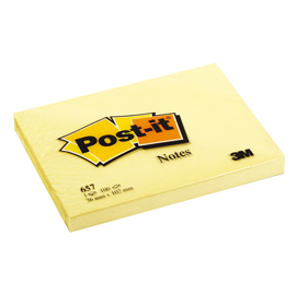 Blocco foglietti - giallo canary™ - 76 x 102mm - 100 fogli - post it®