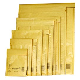 Busta imbottita mail lite® gold - formato h (27x36 cm) - avana - sealed air - conf. 10 pezzi