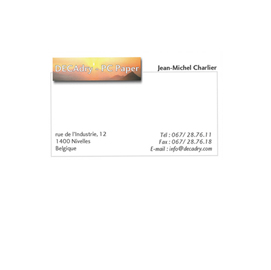 Biglietti da visita - 85 x 54 mm - 200 gr - angoli squadrati - bordo liscio - bianco - decadry - conf. 15 fogli da 10 biglietti