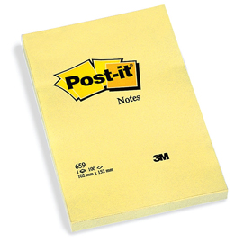 Blocco foglietti - giallo canary™ - 102 x 152mm - 100 fogli - post it®