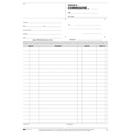 Blocco copia commissioni - 33 fogli 3 copie autoricalcanti - 29,7 x 21cm - edipro