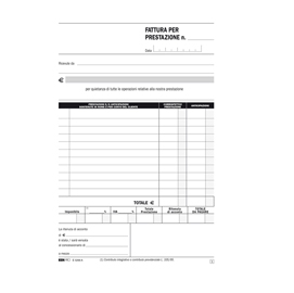 Blocco fatture professionisti - 50/50 fogli autoricalcanti - 23 x 15cm - edipro