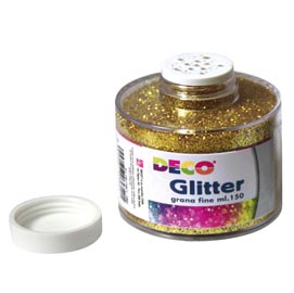 Barattolo glitter - grana fine - 150ml -  oro - cwr